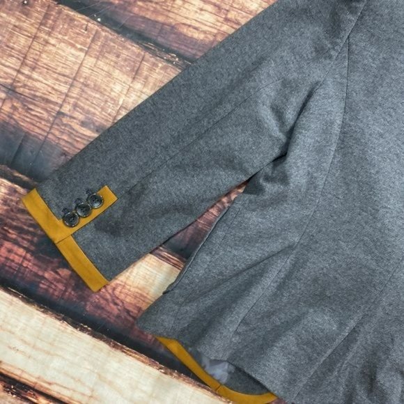 RELISTED Grey Blazer OBR Mustard Yellow Trim - Picture 11 of 12